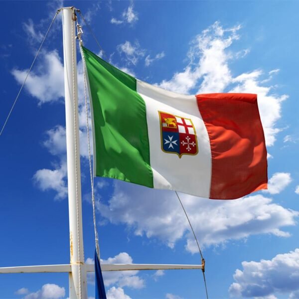 Italian-Nautical-Flag-on-Blue-Sky