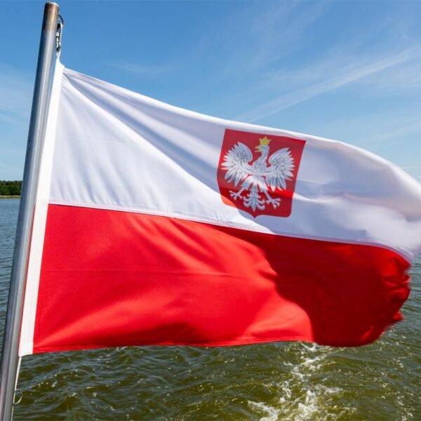 Polish-civil-ensign-flag-on-the-stern-of-a-ship