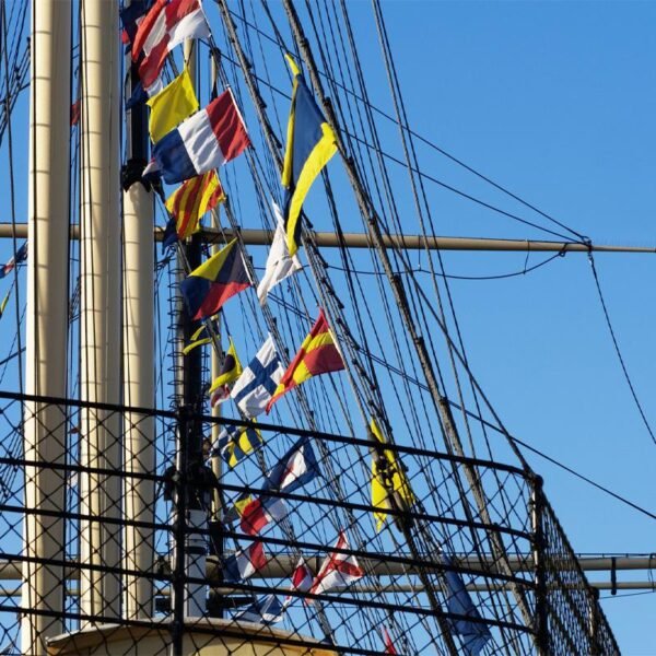 Signal-Flags-on-Ship-attached-with-String